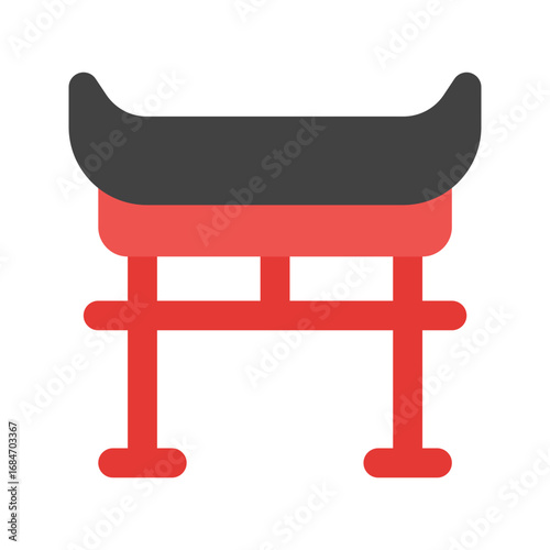 torii gate flat icon