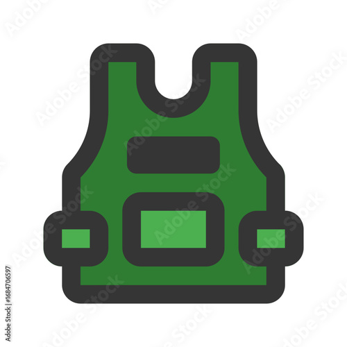 armor outline fill icon
