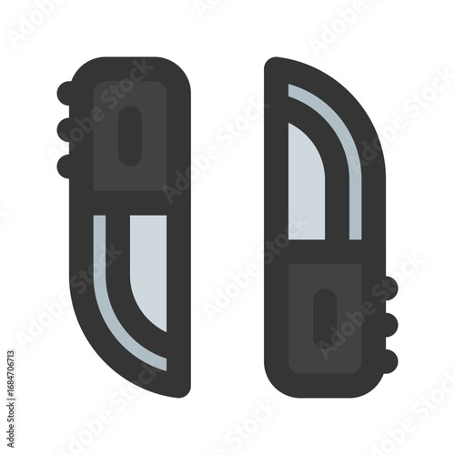 dagger outline fill icon
