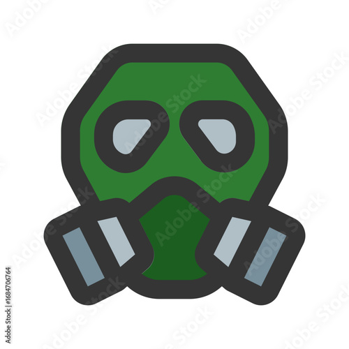 gas mask outline fill icon