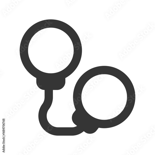 handcuffs outline fill icon