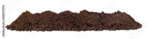 Slika na platnu Soil Banner side view isolated on white background