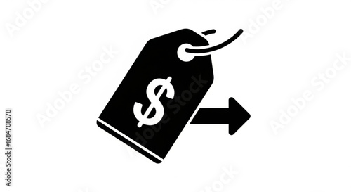 Price tag dollar sign icon for sale promotion and discount marketing retail shopping and ecommerce deals