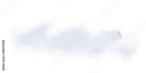 Abstract, textured watercolor-style splash, blue smoke effect, cloud effect, smoky cloud PNG element on a transparent background.
