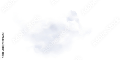 Abstract, textured watercolor-style splash, blue smoke effect, cloud effect, smoky cloud PNG element on a transparent background.
