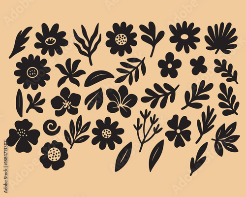 hand drawn flowers