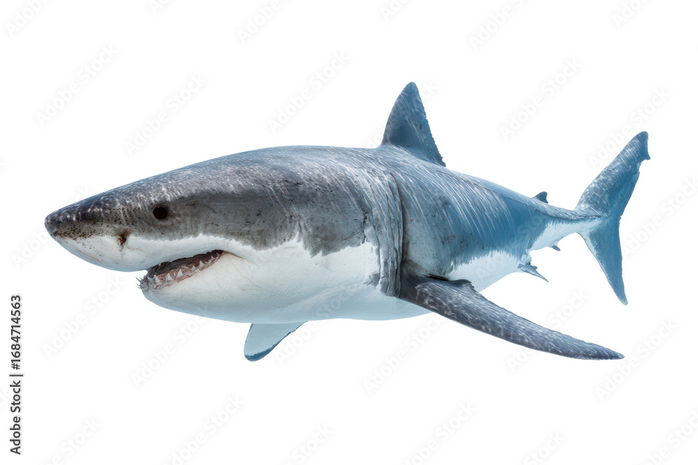 Fototapeta premium shark isolated on white or transparent png