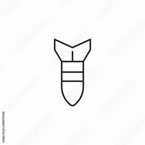 atomic bomb weapon icon sign vector