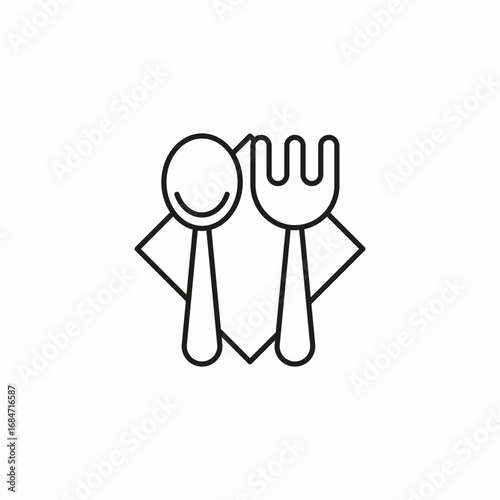 fork and spoon icon sign vector