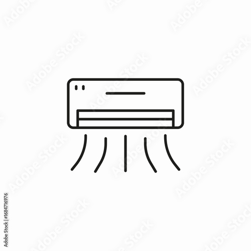 home air conditioner icon sign vector