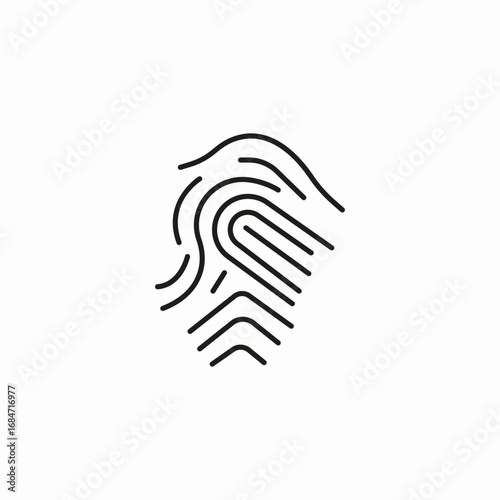 human fingerprint scan icon sign vector