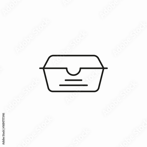 lunch box container icon sign vector
