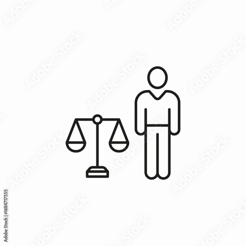 man with scales icon sign vector