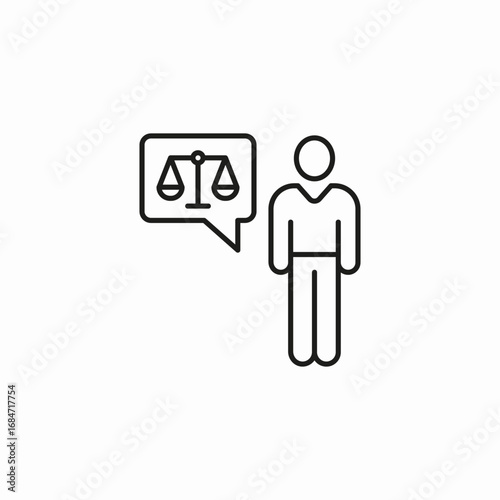 person legal advice icon sign vector