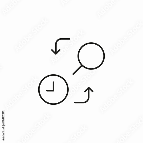 research timing loop icon sign vector