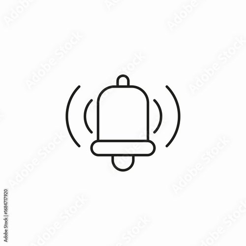 ringing notification bell icon sign vector