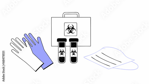 Biohazard Kit: Gloves, Samples, and Face Mask