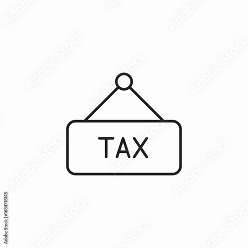 tax sign icon icon sign vector
