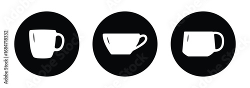 Tea and coffee cup set icon, logo isolated on white background . cup tea icon set . eps 10
 