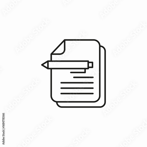 writing document pencil icon sign vector
