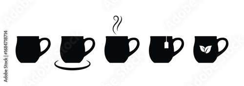 coffee cup icon vector for web and mobile app. cup a coffee sign and symbol . Cup coffee icon. Silhouette tea cup symbol, cup a coffee icon silhouette . eps 10  

