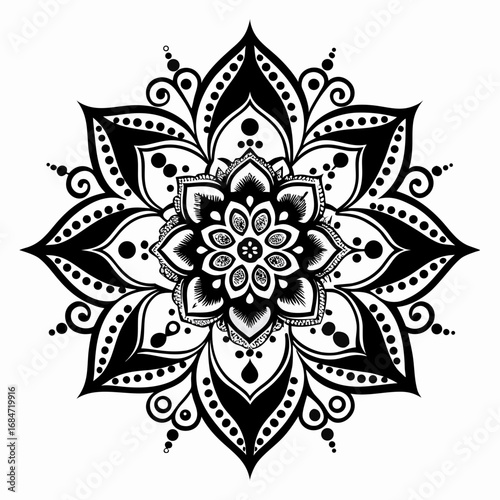 Henna designs vector clean black silhouette design white background