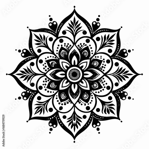 Henna designs vector clean black silhouette design white background