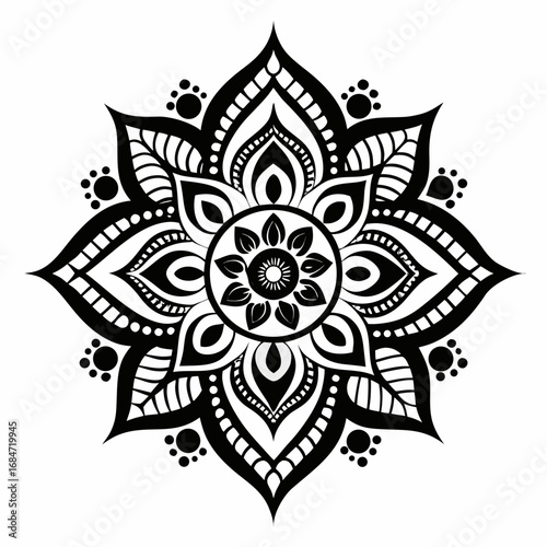 Henna designs vector clean black silhouette design white background