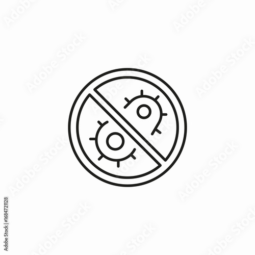 anti bacterial protection icon sign vector