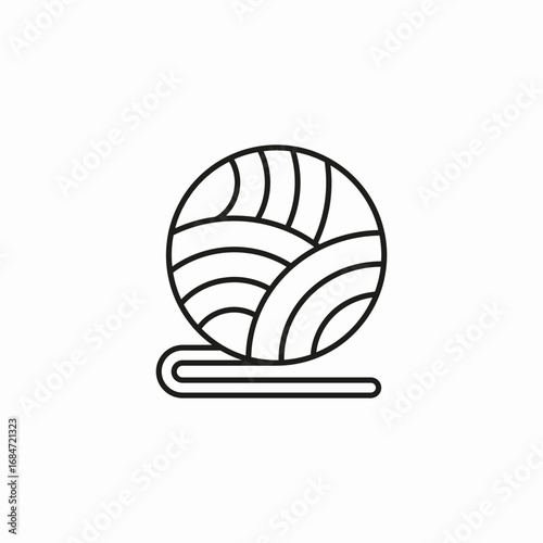 ball of yarn icon sign vector