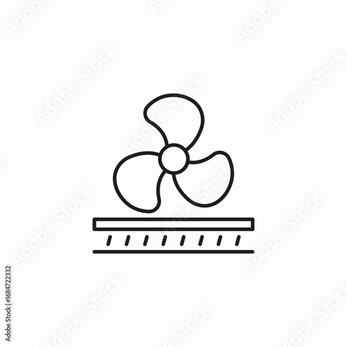 fabric ventilation system icon sign vector