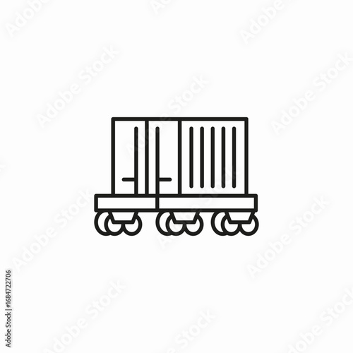 freight train carriage icon sign vector