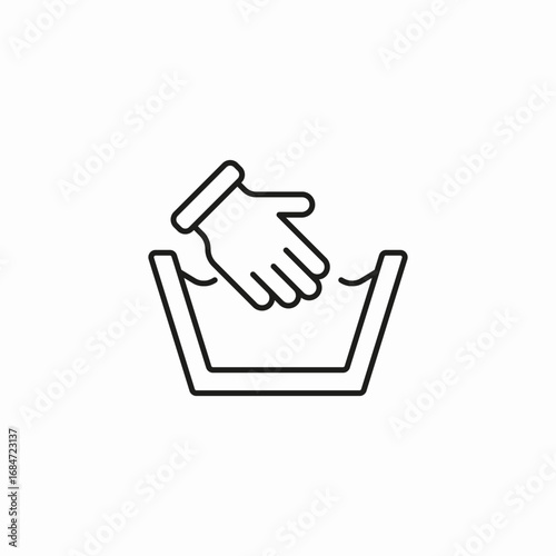hand washing symbol icon sign vector