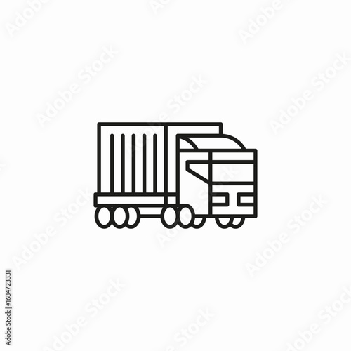 large truck container icon sign vector