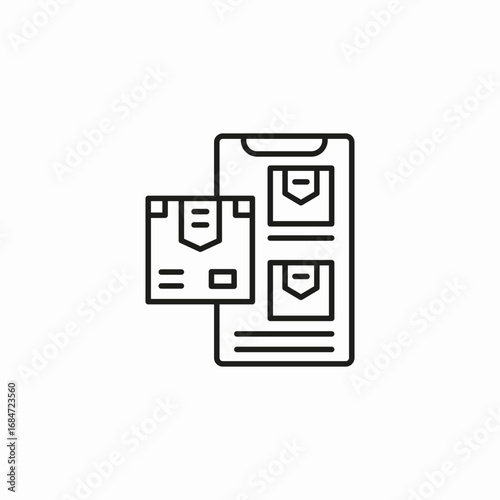 mobile delivery tracking icon sign vector