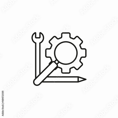magnifying glass tool icon sign vector
