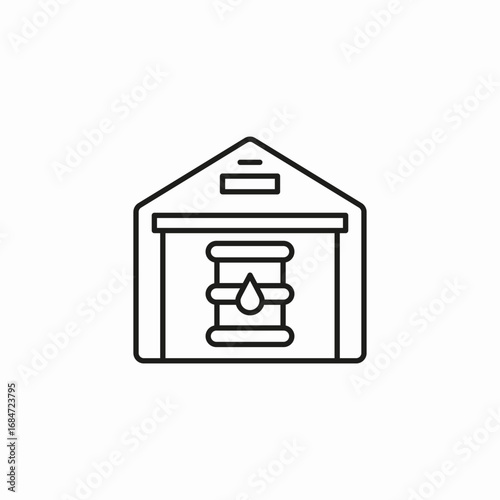 oil barrel warehouse icon sign vector