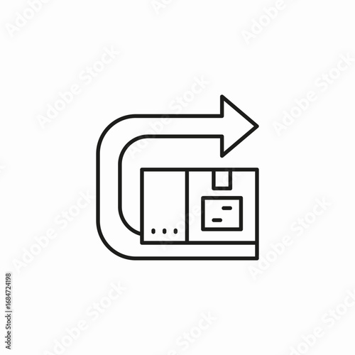 return package arrow icon sign vector
