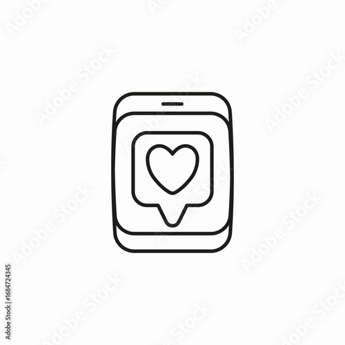 social media notification icon sign vector