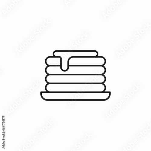 stack of pancakes icon sign vector