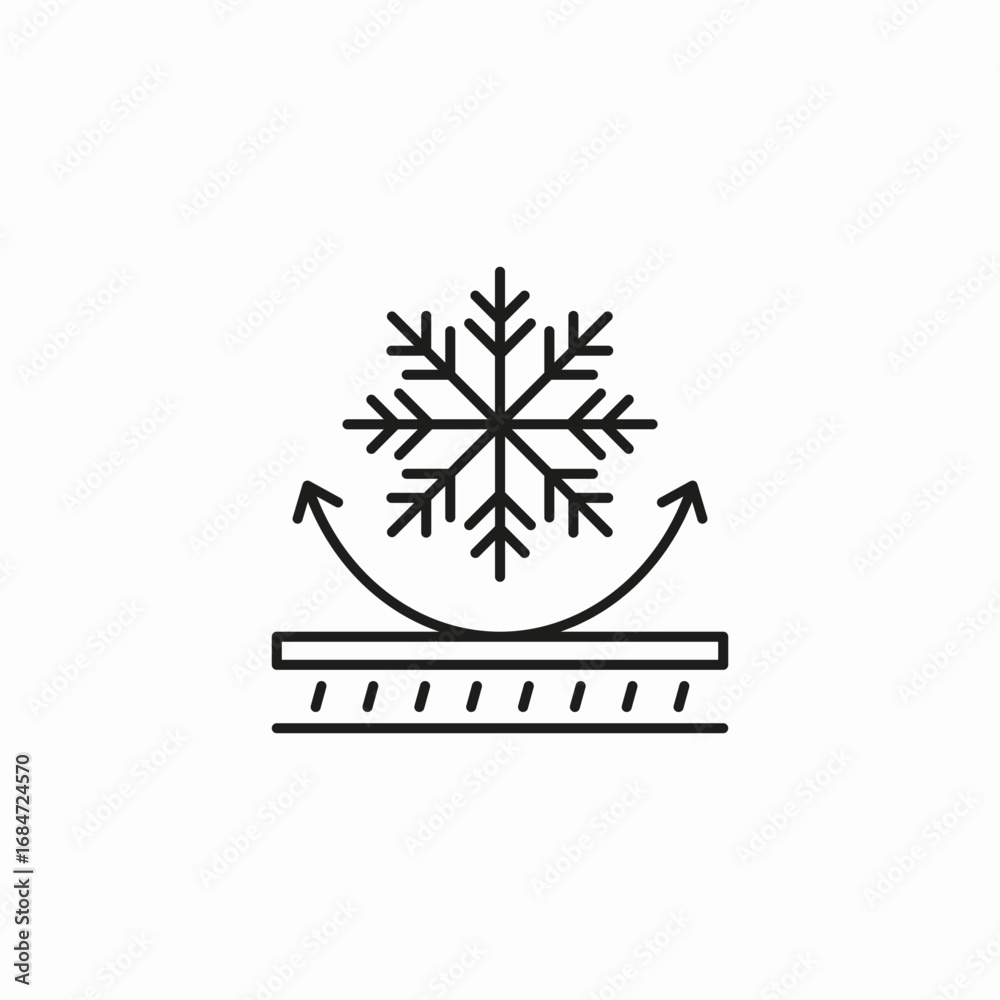 Fototapeta premium thermal insulation snowflake icon sign vector