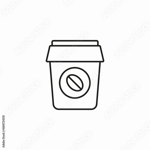takeaway coffee cup icon sign vector