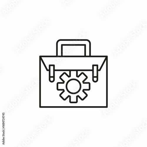 toolbox service gear icon sign vector