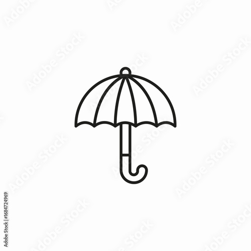 umbrella package protection icon sign vector
