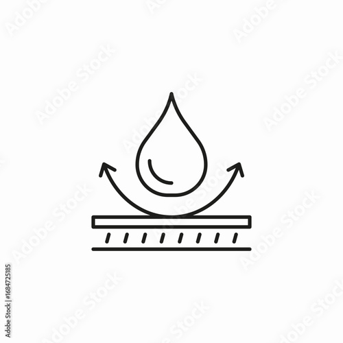 waterproof material protection icon sign vector