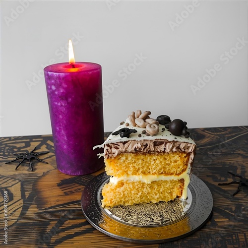 birthday cake with candles