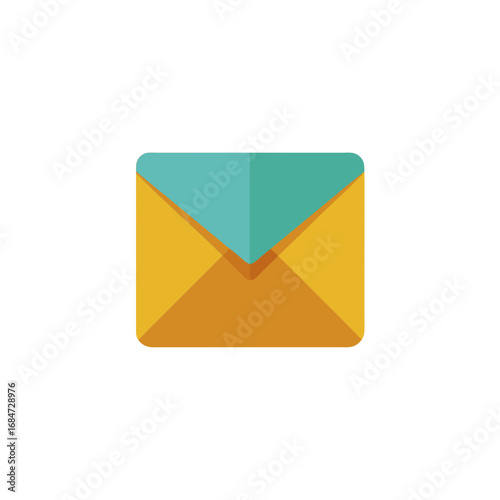 Envelope Mail Flat Vector Illustration, Email Icon, Postal Stationery Clipart