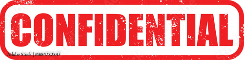 Confidential Stamp Vector | Red Grunge Rubber Stamp Design for Private, Legal, and Sensitive Office Documents