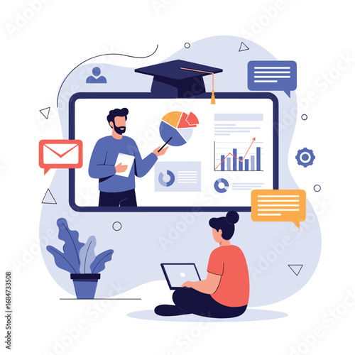 Online learning experience connecting students and educators through digital platforms for educational growth and skill development