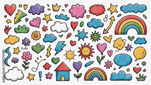 Seamless Pattern with 3DDoodles